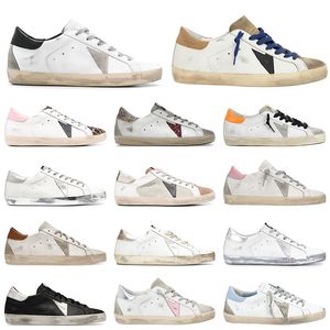 Dress Shoes Hotsale Sneakers Men Women Low Top Platform Trainers Sport Italië Merk Super Star Casual Walking Flat Doold Dirty Sherpa Blue Beige White Black Silver