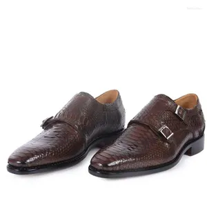 Chaussures habillées Hubu Import Python Skin Cuir Pur Manuel Confortable E Banquet Hommes