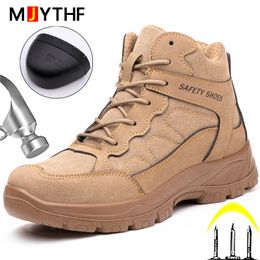 Zapatos de vestir Botas de seguridad para el trabajo para hombres indestructibles Botas militares para exteriores Zapatos industriales antigolpes y antipinchazos Botas de invierno Botas de desierto 230915