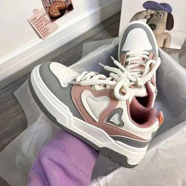 Zapatos de vestir Celebridad de Internet Tendencia de moda Suela gruesa Estudiante Niñas Deportes y ocio Amor de mujer Estacional Soltero