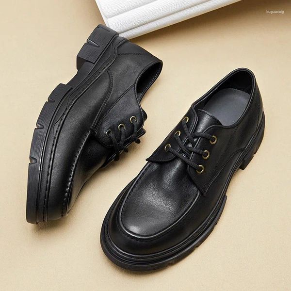 Zapatos de vestir italianos casuales de negocios para hombres de lujo de cuero genuino handamde marca calidad cómodo 2024 verano hombre social