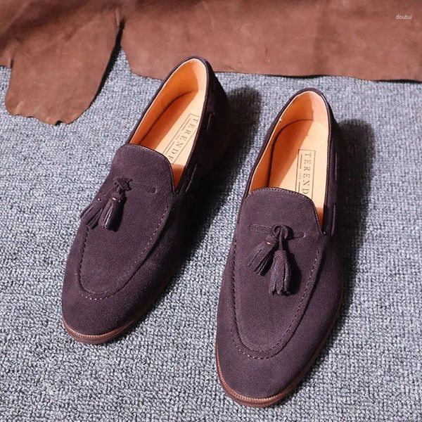 Chaussures habillées italiennes en cuir véritable mocassins de luxe designer hommes marque chaussure de haute qualité pour homme