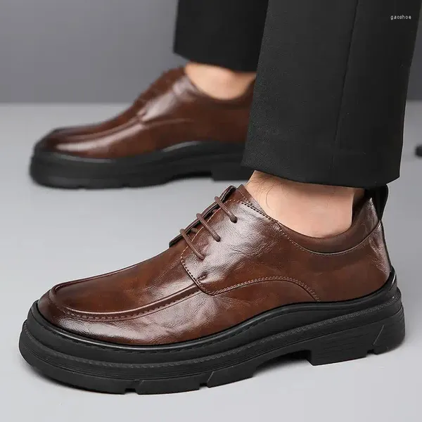 Chaussures habillées rétro italien Retro à l'orteil carré pour hommes