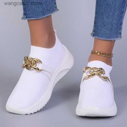 Chaussures habillées JMPRS Chaîne métallique en maille respirante Fémers 2022 Automne Slip on White Sneakers Femme Plus taille 43 COMFY SOLE SOLE SOLE CASSORES T230818