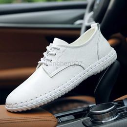 Robe chaussures Jumpmore hommes chaussures décontractées classique mode mâle lacets appartements noir blanc mocassins en cuir taille 38-47