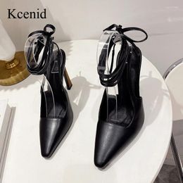 Chaussures habillées kcenid mode 2024 pointu à orteil STRAPE STRAP SLINGBACKS POMPE FEMMES DE LAC-UP à lacets
