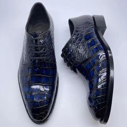 Chaussures habillées KEXIMA Chue Arrivée Hommes Formel Crocodile Cuir Brosse Couleur Sole Lace Upsneaker