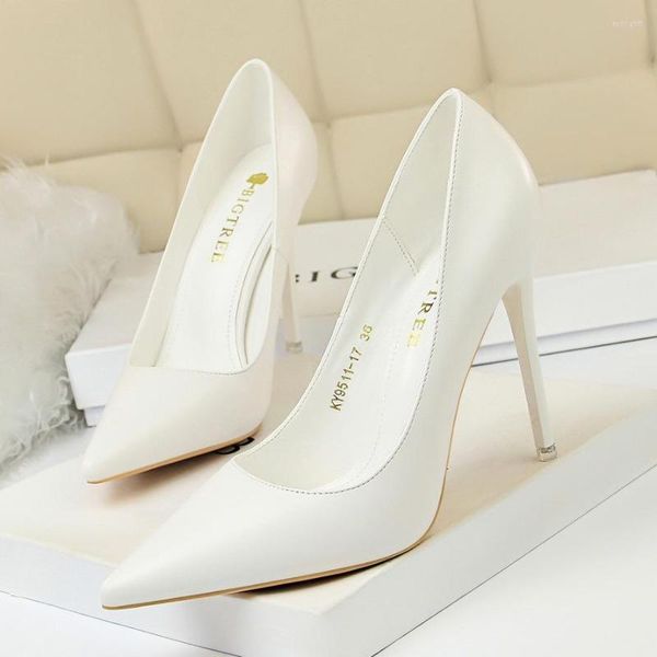 Chaussures habillées Style coréen Mode Simple FEMME Talon Haut Talon Ultra-Haut Bouche Peu Profonde Pointue