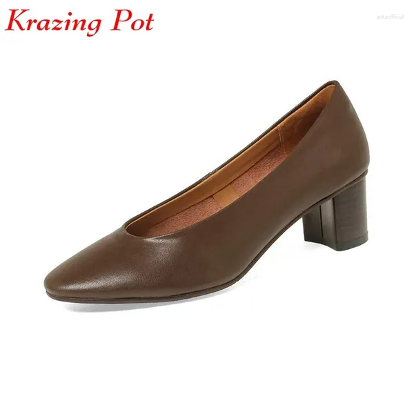 Chaussures habillées krazing pot en cuir en cuir en cuir rond