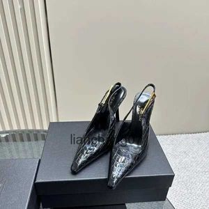 Chaussures habillées Lady Prom Dance Dance même designer talon Luxury High Heel Shoe Lee Mirrore en cuir Pompe Brown Brown Brown Brown Prad 24040413FP01