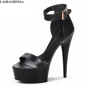 Geklede Schoenen LAIJIANJINXIA Paaldansen Dunne Hakken 6 Inch Hoge hakken Ster Formele Mode Sexy Clubbing Damessandalen