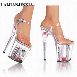 Chaussures habillées Laijianjinxia Star Performance Chaussures / Strap de boucle Classiques Sandales de 20 cm pour femmes / Ultra High Heels Crystal Fashion