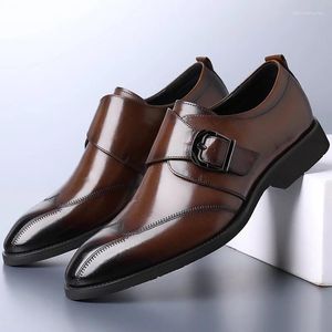 Chaussures habillées Grande Taille 38-48 Hommes Brogue Mode Cuir Slip-On Business Formel Wear