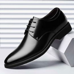 Kleding schoenen groot formaat zakelijke formele jeugd casual Koreaanse versie trend Britse heren lederen schoenen 38-48