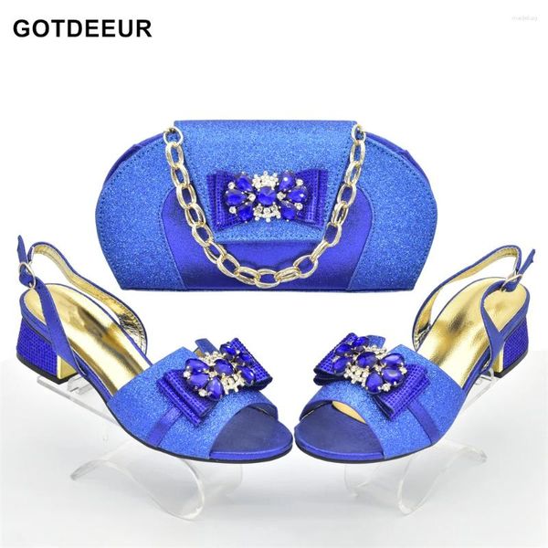 Chaussures habillées Dernières chaussures africaines et sacs ensemble avec strass grande taille luxe pour femmes 2024 designer italie sac