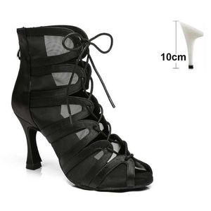 Zapatos de vestir Baile latino Mujeres Chicas Polo Damas Bailando Tacones altos BD Competencia Botas blancas Fiesta Ajustable Install36WJ H240321