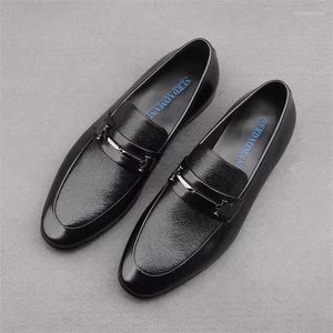 Dress Shoes Lederen Business Casual Shoe Trend One Foot Pedaal Loafers Heren ademend single