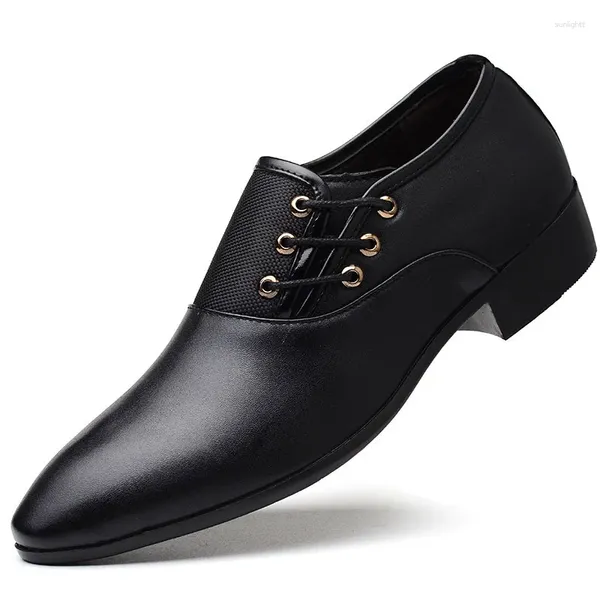 Zapatos de vestir de cuero para hombres, zapatos de negocios informales de talla grande, transpirables, sin cordones, moda de primavera y otoño, Chaussure Hommes