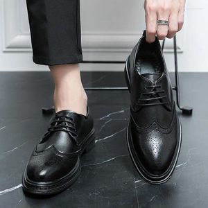 Dress Shoes Leather Men's Business Formal Wear Casual Boys Suit Groom Wedding Work Companion