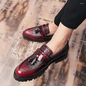 Chaussures habillées en cuir fête des hommes style coréen britannique garçons décontractés