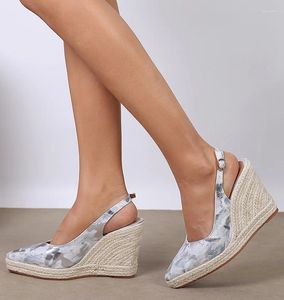 Kledingschoenen lihuamao zilveren wiggen sandalen enkelband platform lady espadrilles pumps comfort csaual