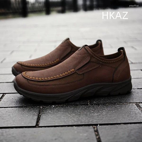 Chaussures habillées Locs décontractés pour les hommes Round Toe Trendy All-Match confortable Breffable using-Resistant Out Door Spring Automne Main