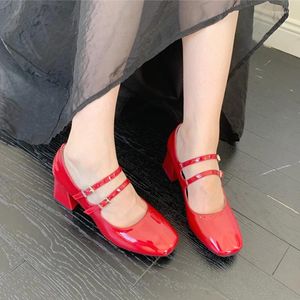 Robe chaussures lolita femmes pompes japonaises pour femmes vintage filles étudiants uniforme talons hauts plate-forme cosplay noir rouge