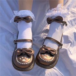 Chaussures habillées talon bas lolita chaussures femelle arc rond tête japonais sweet anime jk uniforme cosplay loli