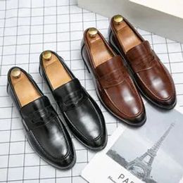 Chaussures habillées LuckMan hommes chaussures habillées en cuir PU mode hommes robe d'affaires mocassins chaussures pointues 231122
