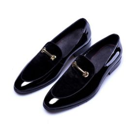 Chaussures habillées Affaires de luxe Oxford chaussures en cuir hommes respirant en cuir verni chaussures formelles grande taille homme bureau appartements de mariage mâle noir 230223