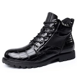 Kledingschoenen luxe mannen causale laarzen heren premium high-end lederen hand geschilderde kleuren kwaliteit mannelijk 230510
