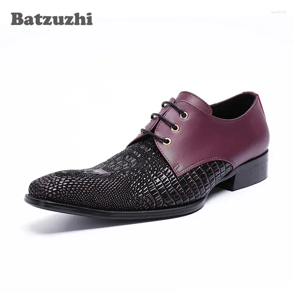 Chaussures habillées luxe hommes rock cuir mariage mode italienne mâle petit bout carré beau parti et hommes d'affaires