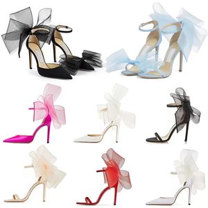 Chaussures habillées Luxurys Designer Sandales femmes talons hauts Averly Pumps Aveline Sandal Asymétrique Grosgrain Mesh Fascinator Bows Shoes Platform Sneakers