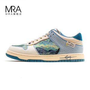 Chaussures habillées Maden Starry Night Peinture à l'huile pour hommes Original Casual Sneakers Sport Designer Vintage Chaussures Artiste s peinture 230718