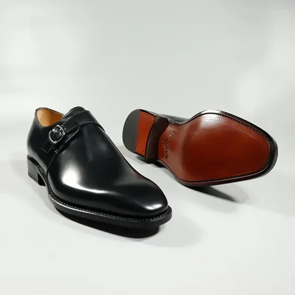 Zapatos de vestir continental China de lujo de cuero de vaca Oxford Oxford Buckle Handmade Goodyear italiano Formal Men's