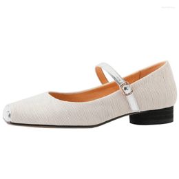 Chaussures habillées Mary Jane pompes femmes 2023 printemps luxe tissu cuir talon bas à la main qualité confortable respirant Lolita