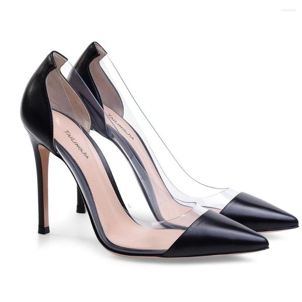 Chaussures habillées McNabney 2023 femmes talons aiguilles pointus pompes velours mat cuir verni Sexy moderne noir blanc bleu