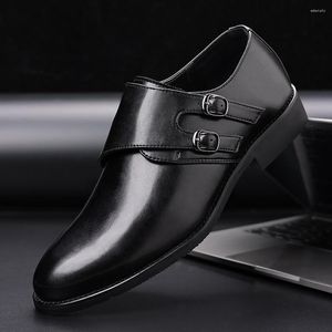 Dress Shoes Heren Leather Formele Luxe Business Casual Brogue Winter Winter Wedding Fashion Trend For Men Black Oxfords 38-48