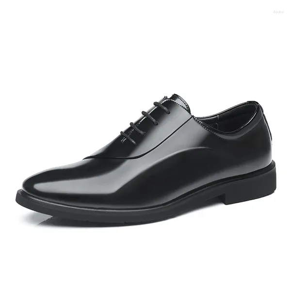 Chaussures habillées hommes 6 cm mocassins de levage en cuir lacets ascenseur commercial confortable Hauteur de conduite zapatos de hombre