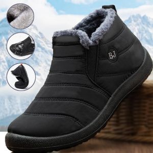 Geklede schoenen Herenlaarzen Waterdichte winterlaarzen Lichtgewicht snowboots Warm bont Herenschoenen Plus maat 47 Unisex enkellaarsjes Instapper Casual schoenen 231016