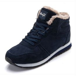 Dress Shoes Men Boots Winter Mans schoenen Warm Fur Snow Botas Hombre voor pluche sneakers plus maat 221203