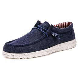 Jurk Schoenen Mannen Canvas Boot Outdoor Convertible Slip Op Loafer Mocassins Mode Toevallige Platte Non Deck Big Size 48 230801