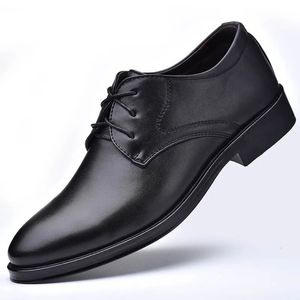 Chaussures habillées hommes s'habiller formel pour hommes chaussures décontractées en cuir social mariage designer bout pointu noir bureau hiver marque 2023 231208