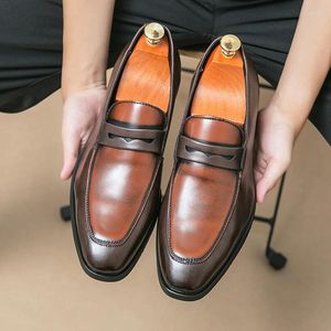 Chaussures habillées Hommes Conduite Mocassins Confortable Slip sur Oxford Casual Mocassins En Cuir Bureau Designer 38-48