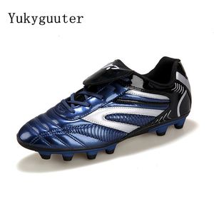 Dress Shoes Men Football Soccer Boots Athletic Leather Big Size High Top Cleats Training Sneaker Comfortabel 221125
