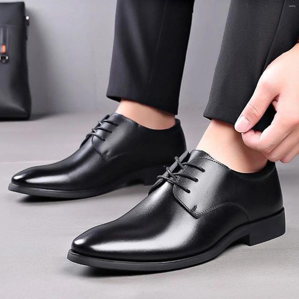 Zapatos de vestir hombres formal 2023 otoño esmoquin moda casual pu cuero oficina de negocios boda