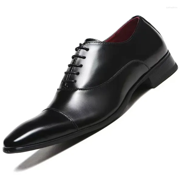 Chaussures habillées hommes formels 2024 Tuxedo d'été Fashion High Quality Leather Business Original Office Wedding