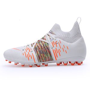 Dress Shoes Men High Top Soccer Long Spike FGTF Football Boots Antislip Outdoor Training Enkle Cleats Sneakers 221125