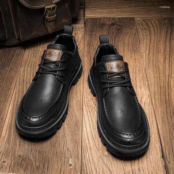 Zapatos de vestir Otoño de los hombres Traje de chef ligero Trabajo Negro Casual Protección laboral Cuero Deportes A