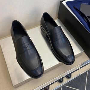 Geklede schoenen Heren Zwart lederen Penny Loafers Luxe designer Hoge kwaliteit kalfsleer instapper Dagelijks Business Casual